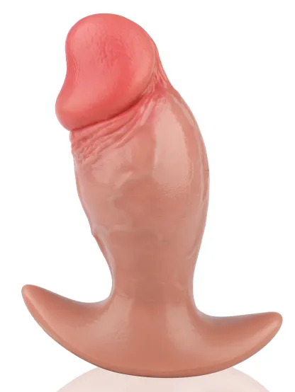 Aron 7" X 3" & 5.3" X 2.28" Size Realistic Soft Anal Dildo Butt Plug