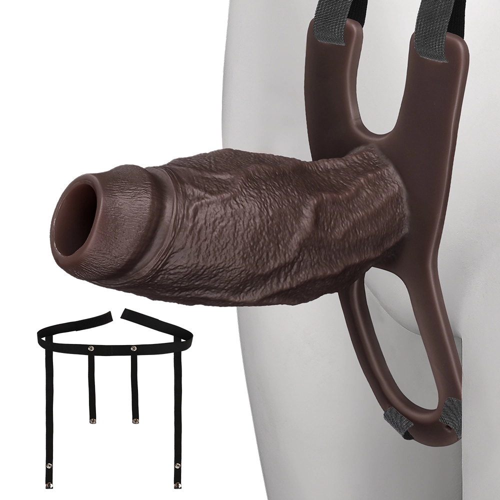 Kerr 6.1" x 2.8" Wearable Black Real Life Open Tip Cock Girth Sleeve