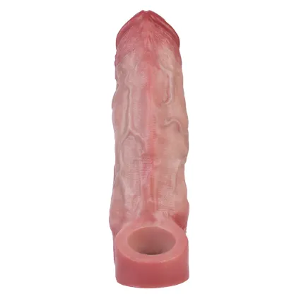 7.09"×2.05" Ultra-Soft Realistic Silicone Vibrating Penis Extender