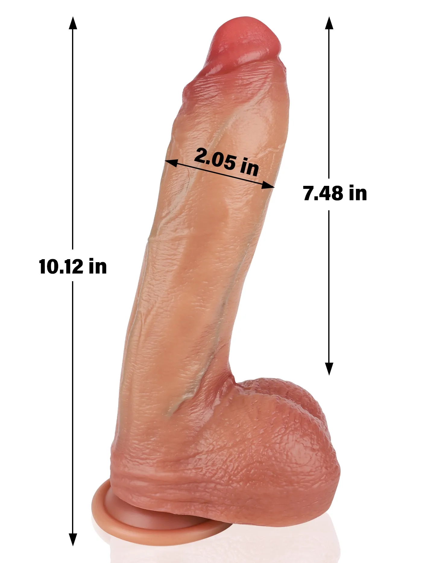 Brian 10.12" x 2.05" Realistic Soft Flesh Thick Long Dildo