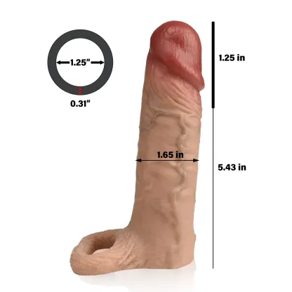 Rachel 6.68” x 1.65” Real Feel Soft Penis Sleeve