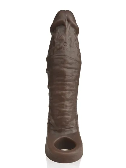 Alan 7.7” x 1.96” Vibrating Realistic Black Cock Sleeve