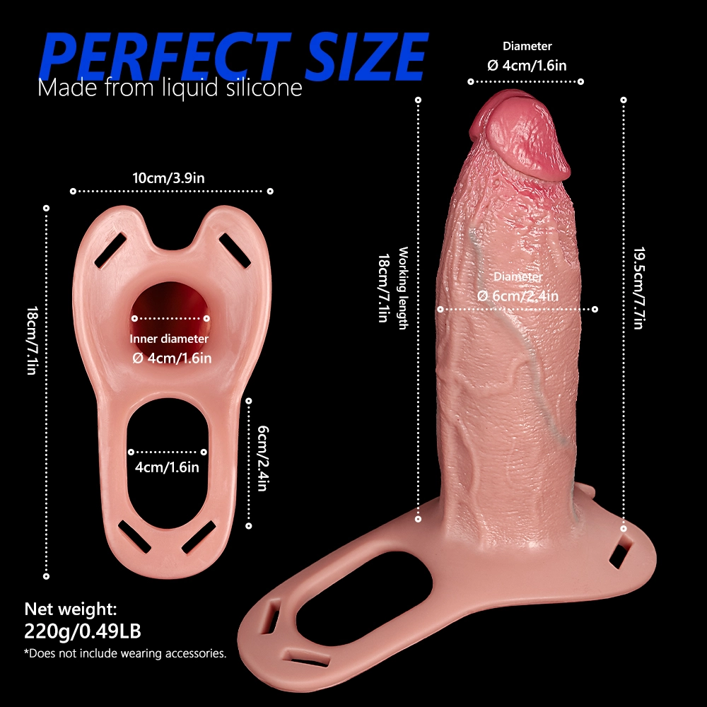 Alfie 7.7" x 2.4" Wearable Hollow Strap-On Dildo & Realistic Cock Sleeve