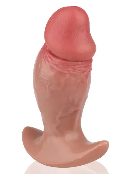 Aron 7" X 3" & 5.3" X 2.28" Size Realistic Soft Anal Dildo Butt Plug