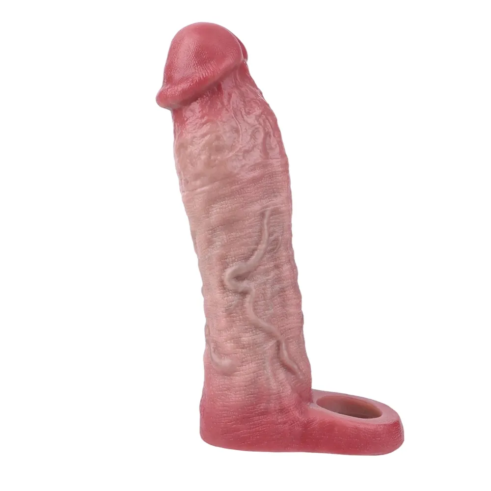8.03"×2.09"Realistic Liquid Silicone Penis Extension Sleeve