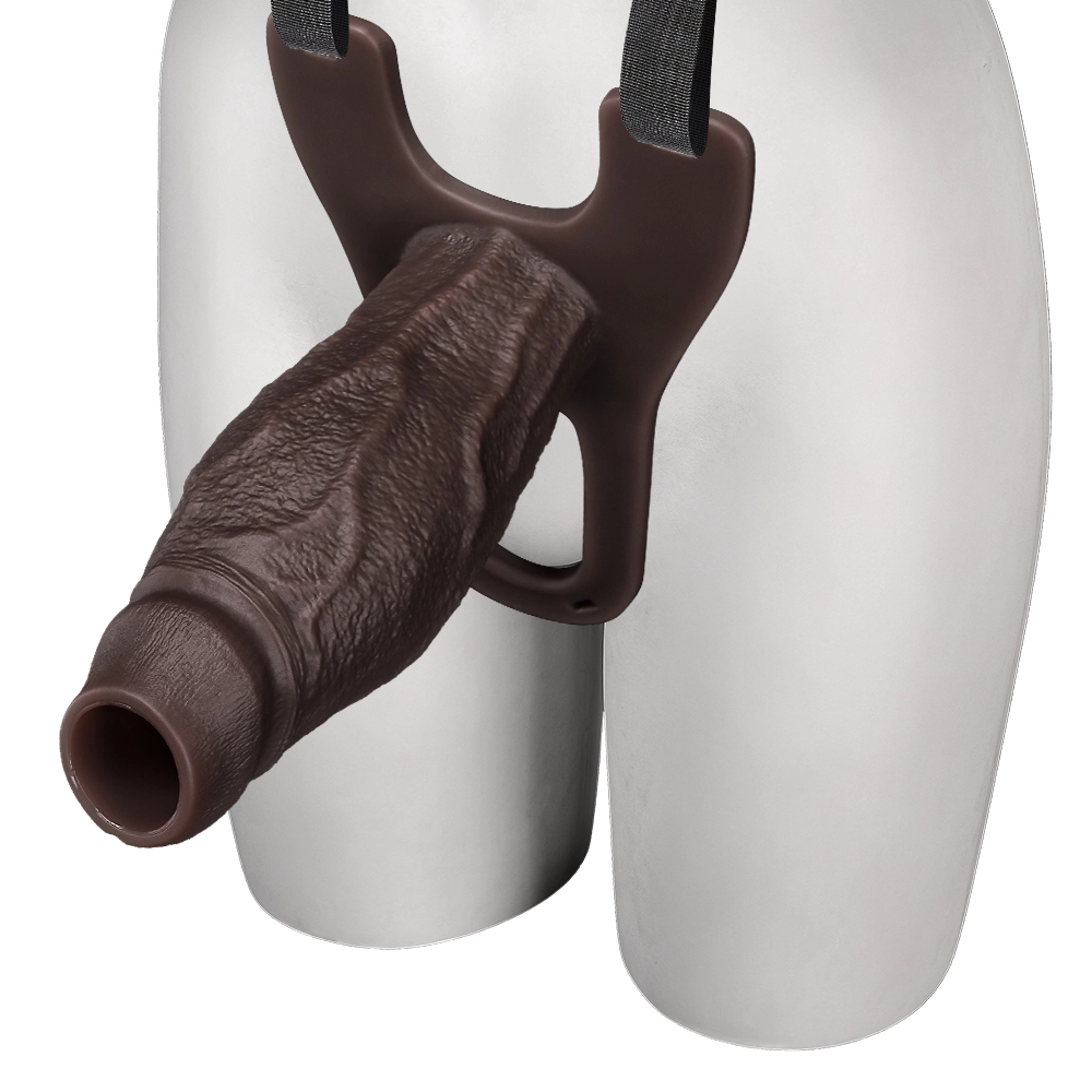 Kerr 6.1" x 2.8" Wearable Black Real Life Open Tip Cock Girth Sleeve