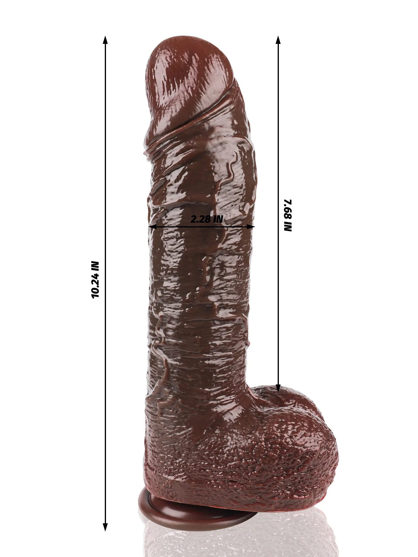 10 Inch Large Realistic Black Thrusting Dildo
