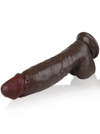 Adam 8.5" x 1.97" Black Huge Dildo with 9 Thrusting & 9 Vibration & Heating Modes