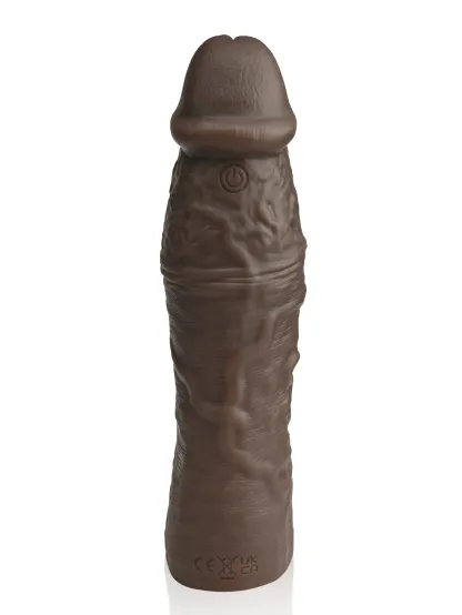 Alan 7.7” x 1.96” Vibrating Realistic Black Cock Sleeve