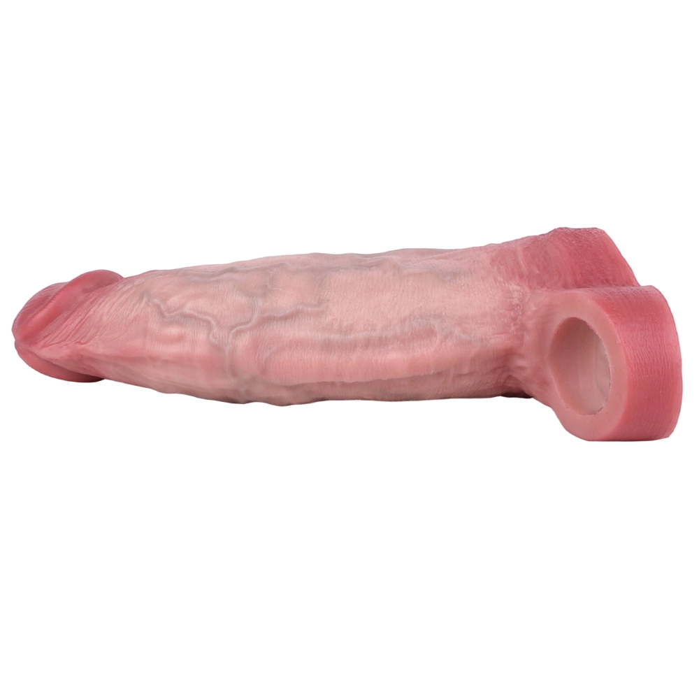 7.72"×2.01"Thick Realistic Soft Silicone Penis Enlargement Sleeve