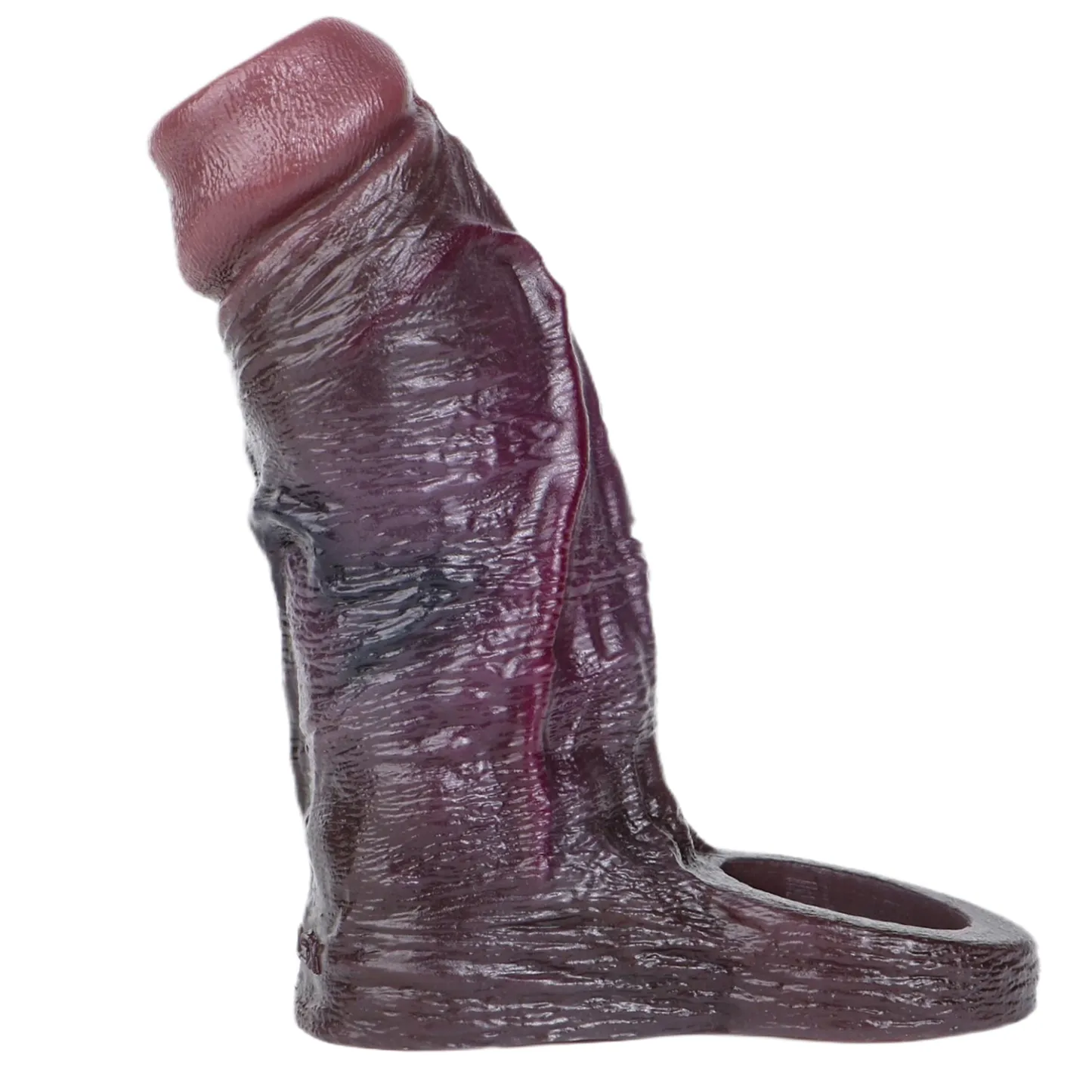 Colin 6.5” x 1..85” Realistic Soft Black Silicone Cock Girth Sleeve(S-XL)