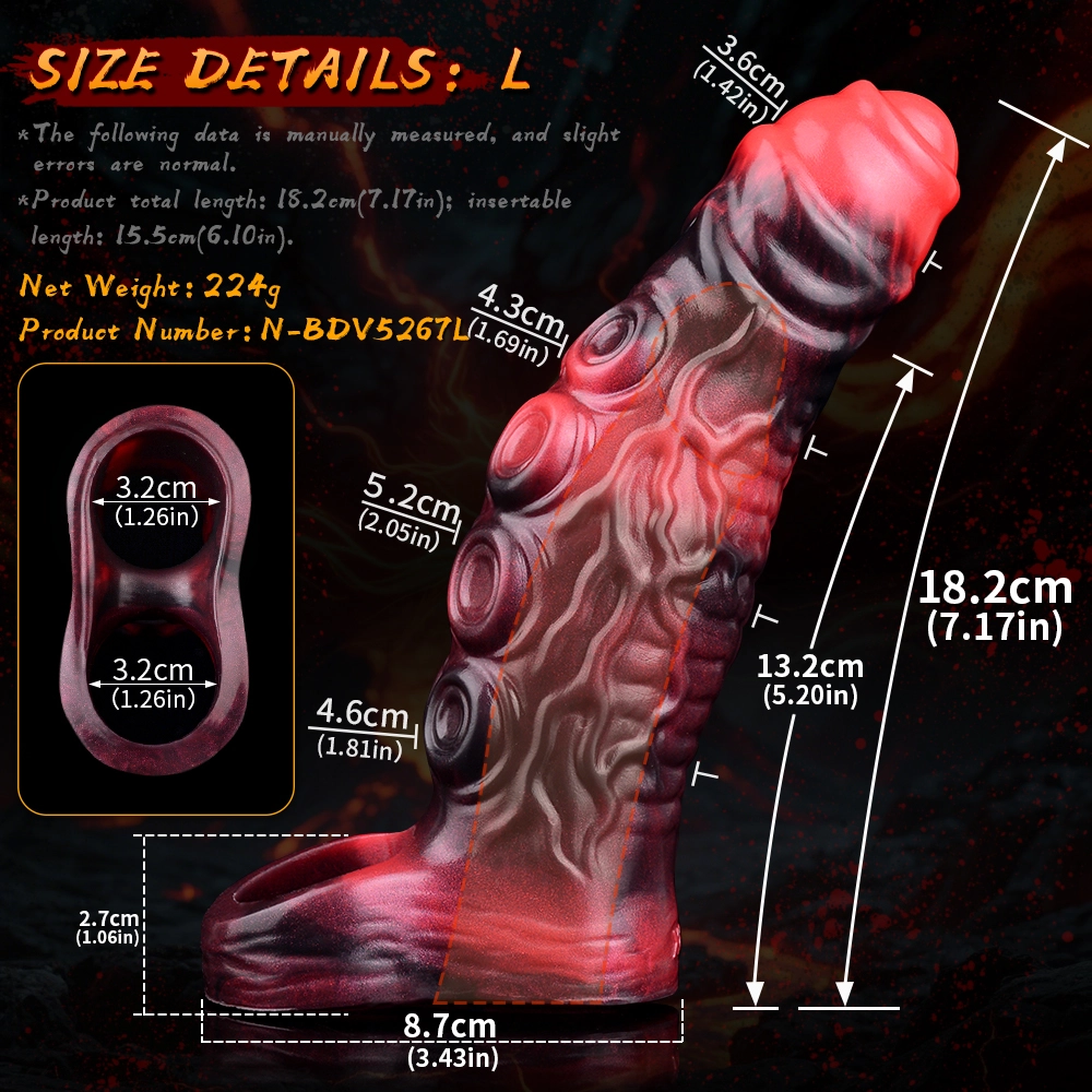  Abbott Remote Control Vibrating Monster Penis Enlarger Sleeve (2 size)