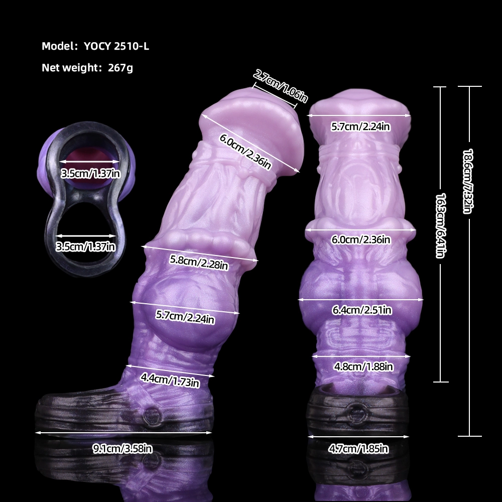 Urok 7.3" x 2" Phantom Purple Fantasy Cock Sleeve