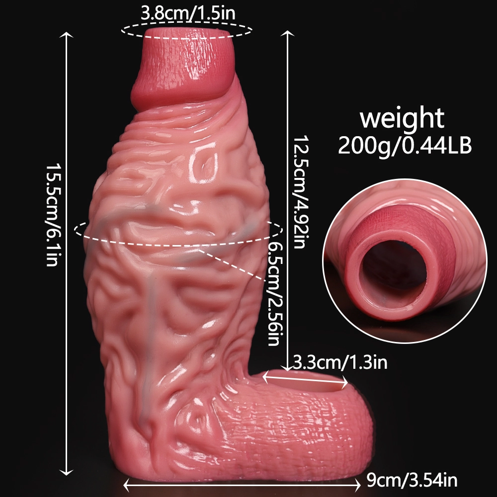 Jude 6.1” x 2.56” Silicone Fat Cock Girth Sleeve