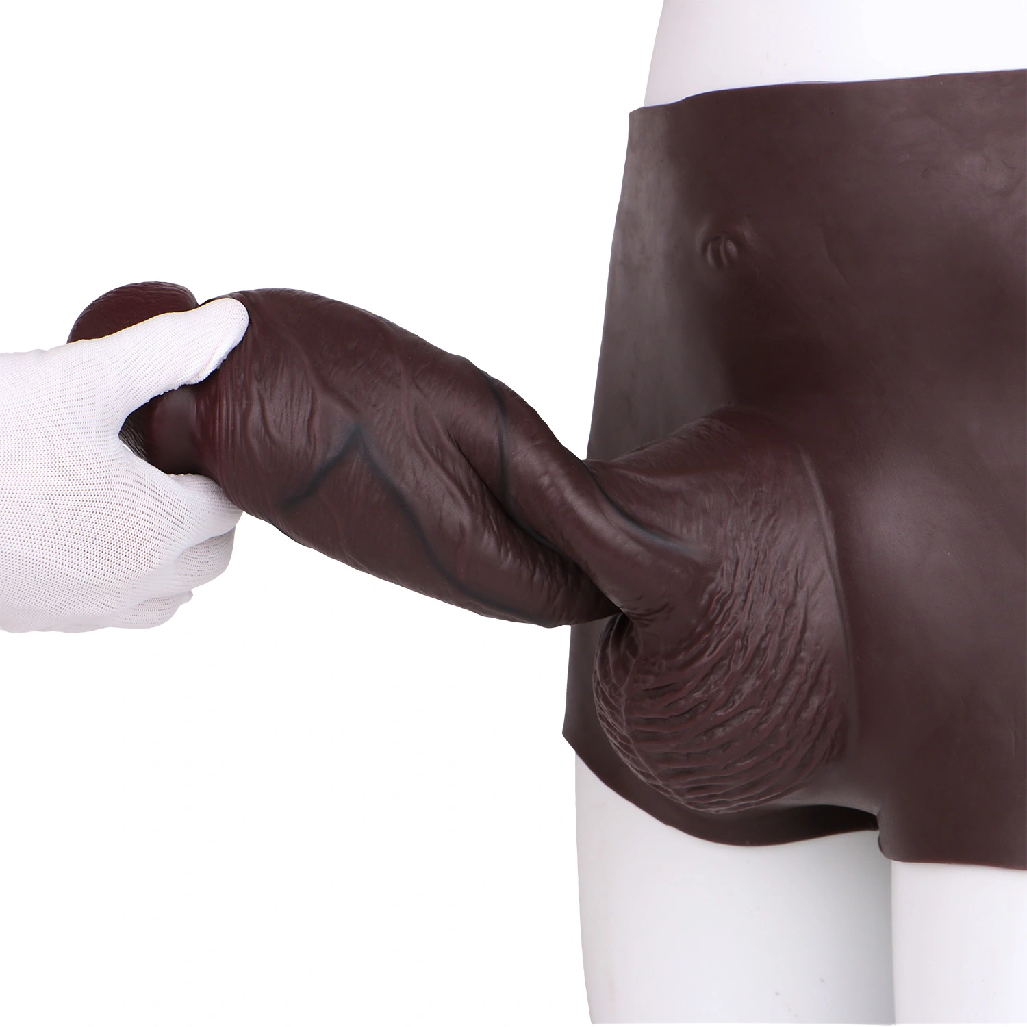  Kirk 9.6” x 3.11” Wearable Black Huge Soft Realistic Penis Sleeve