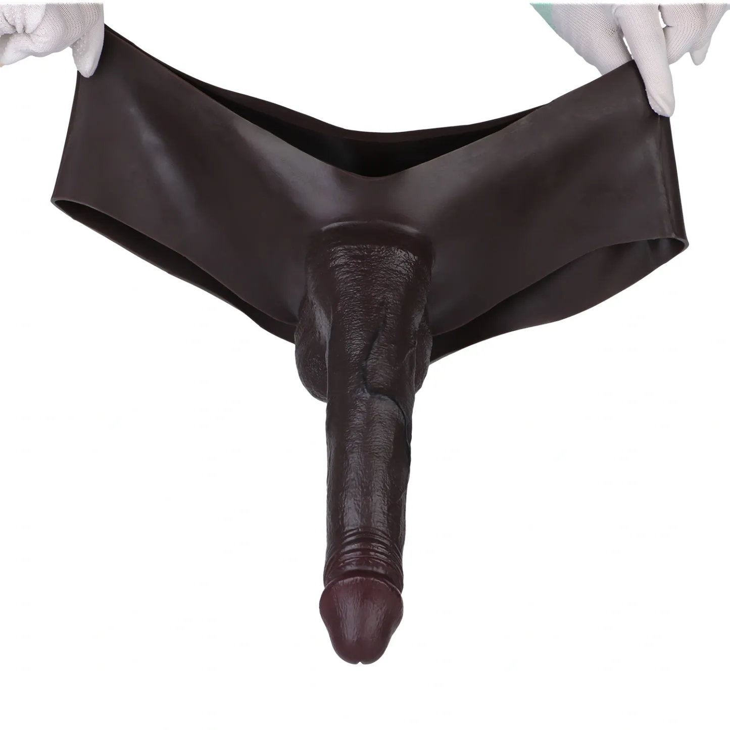 Kim 9.84” x 1.85” Wearable Black Huge Realistic Cock Sleeve