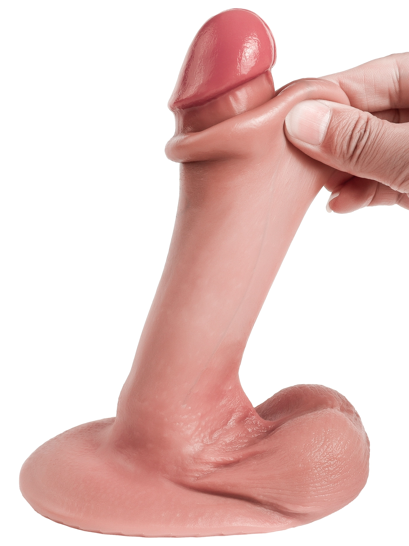 Simon 6.89" x 1.69" Sliding Skin Dildo With Moving Balls