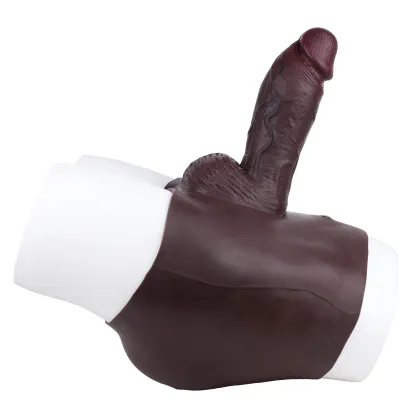  Kirk 9.6” x 3.11” Wearable Black Huge Soft Realistic Penis Sleeve