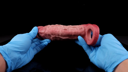 6.81"×2.04"Cock Sleeve Extender - Realistic Soft Silicone Penis Enlarger Penis Ring,