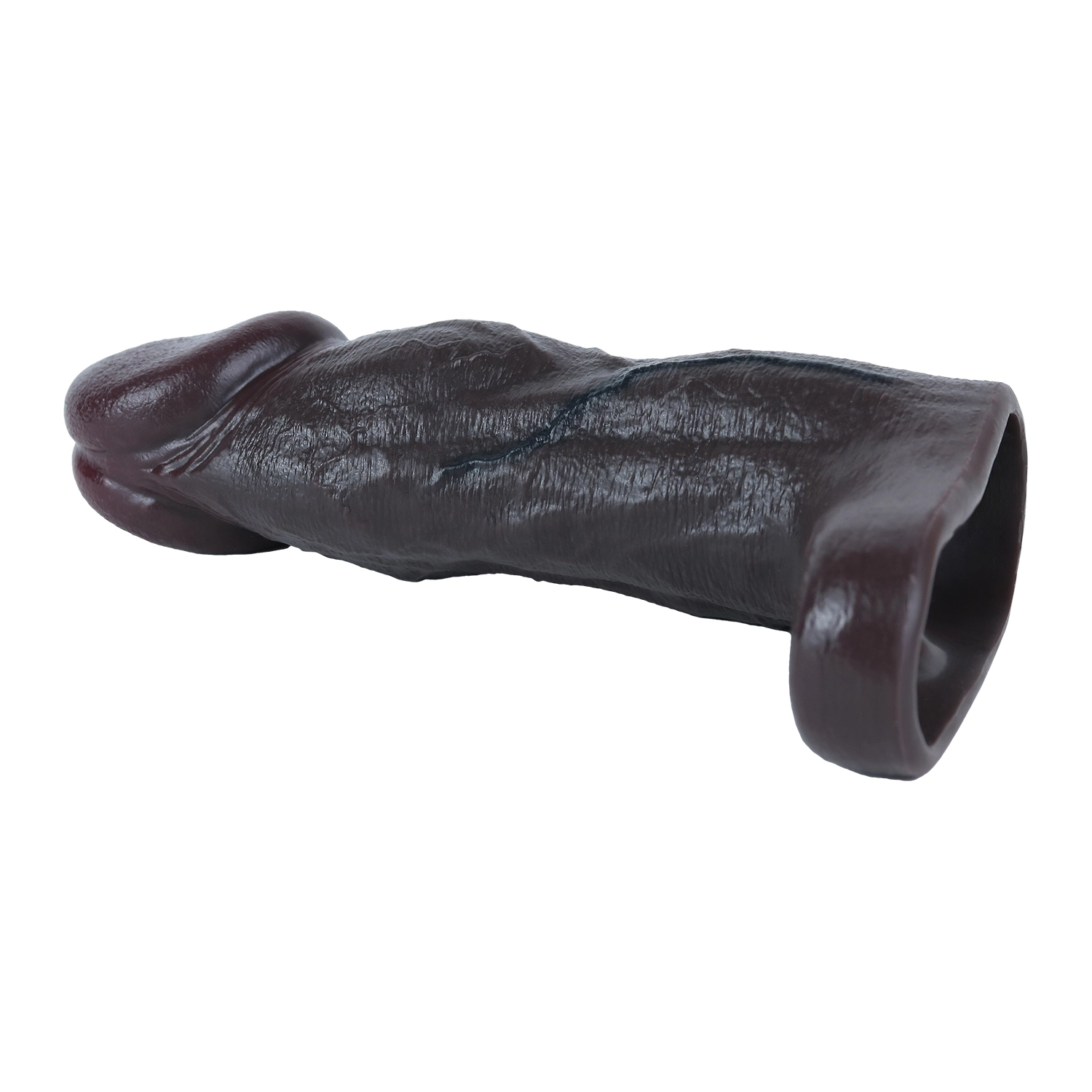 Brandon 6.22” x 1.73” Soft Realistic Black Penis Extension Sleeve