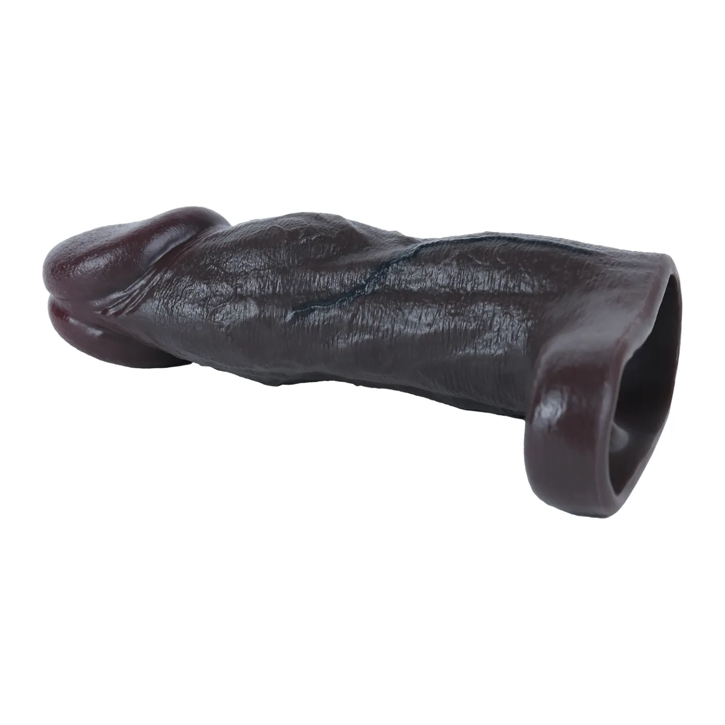 Brandon 6.22” x 1.73” Soft Realistic Black Penis Extension Sleeve
