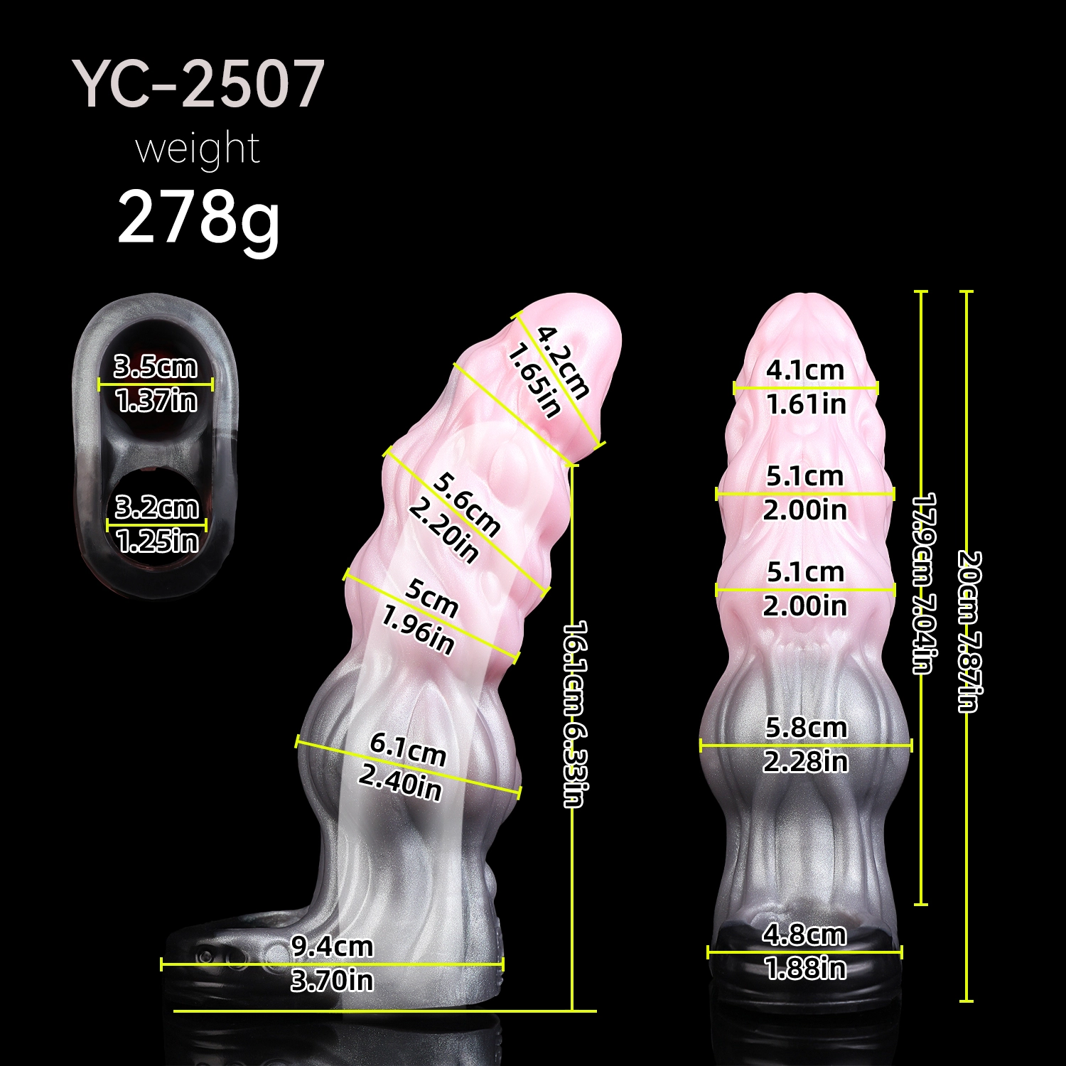 Merfolk 7.87" x 1.96" Fantasy Cock Sleeve