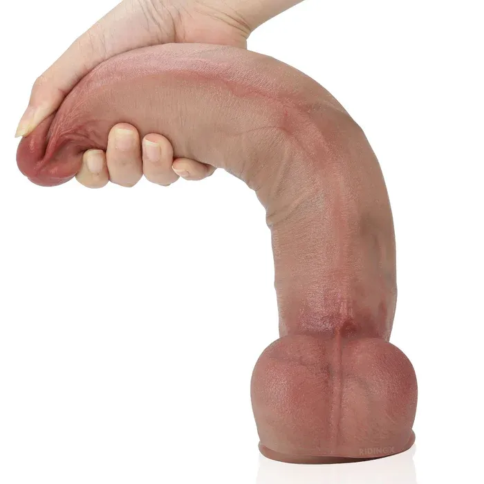 Klevon 12 inch Lifelike Real Feeling Skin Huge Dildo With Keel