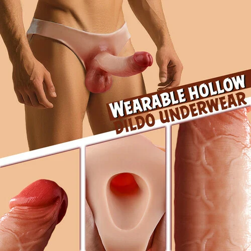 Marcel 7.5" x 2.1" Strap on Hollow Dildo Silicone Wearable Cock Sleeve
