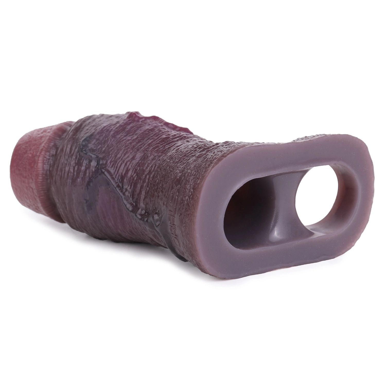 Jaelen 5.51” x 1.81” Liquid Silicone Realistic Black Penis Girth Sleeve(S,M,L)