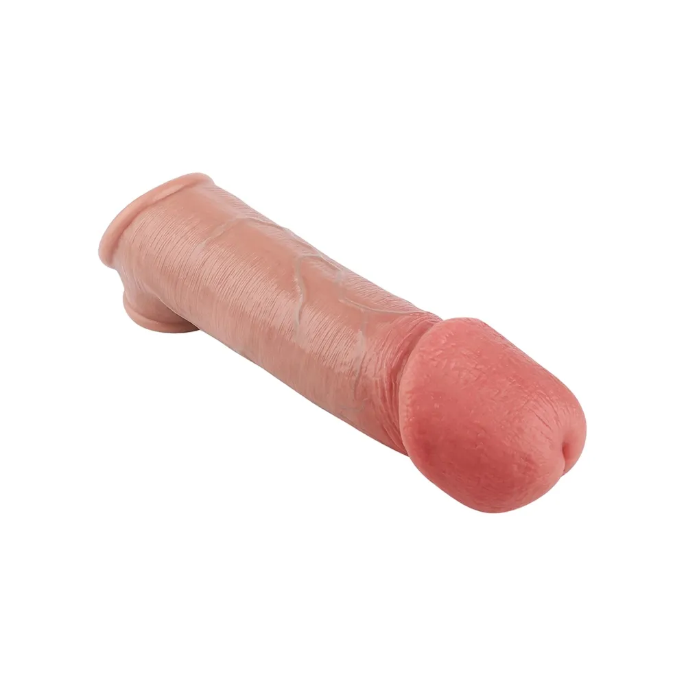 Zac 8.66” x 1.97” Big Glans Most Realistic Pennis Extender Sleeve