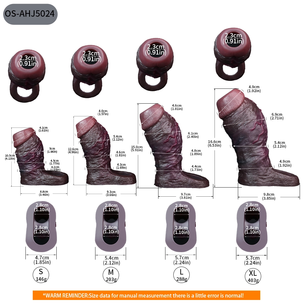 Jones 6.53” x 2.71” Most Realistic Thick Penis Girth Sleeve(S to XL)