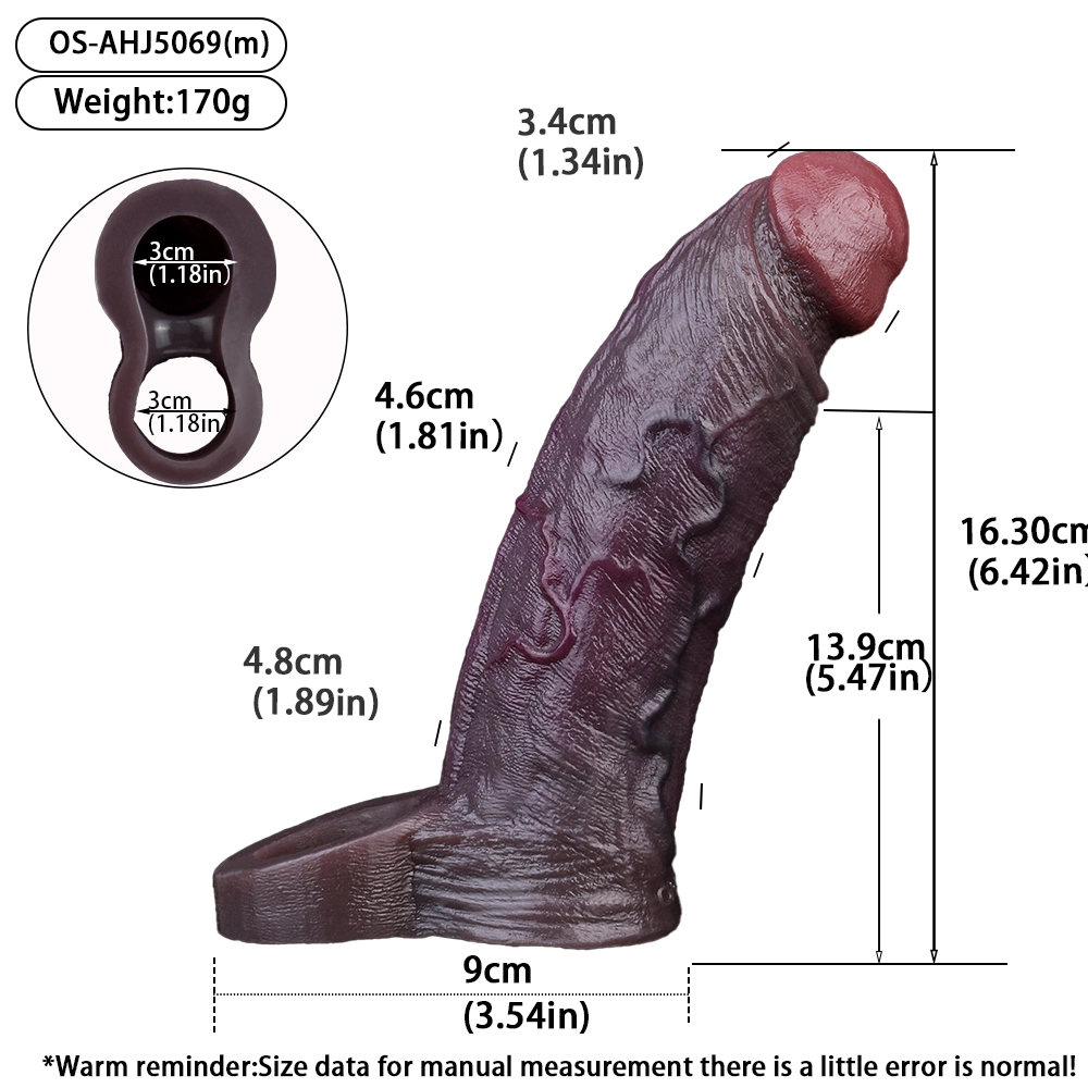 Brandon 6.42” x 1.89” Soft Realistic Penis Sleeve（US in stock）