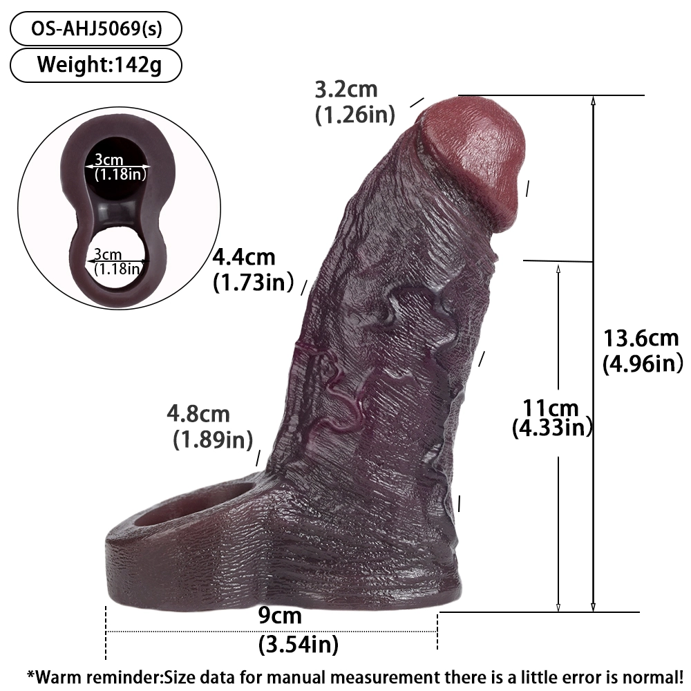 Brandon 6.42” x 1.89” Soft Realistic Penis Sleeve（US in stock）