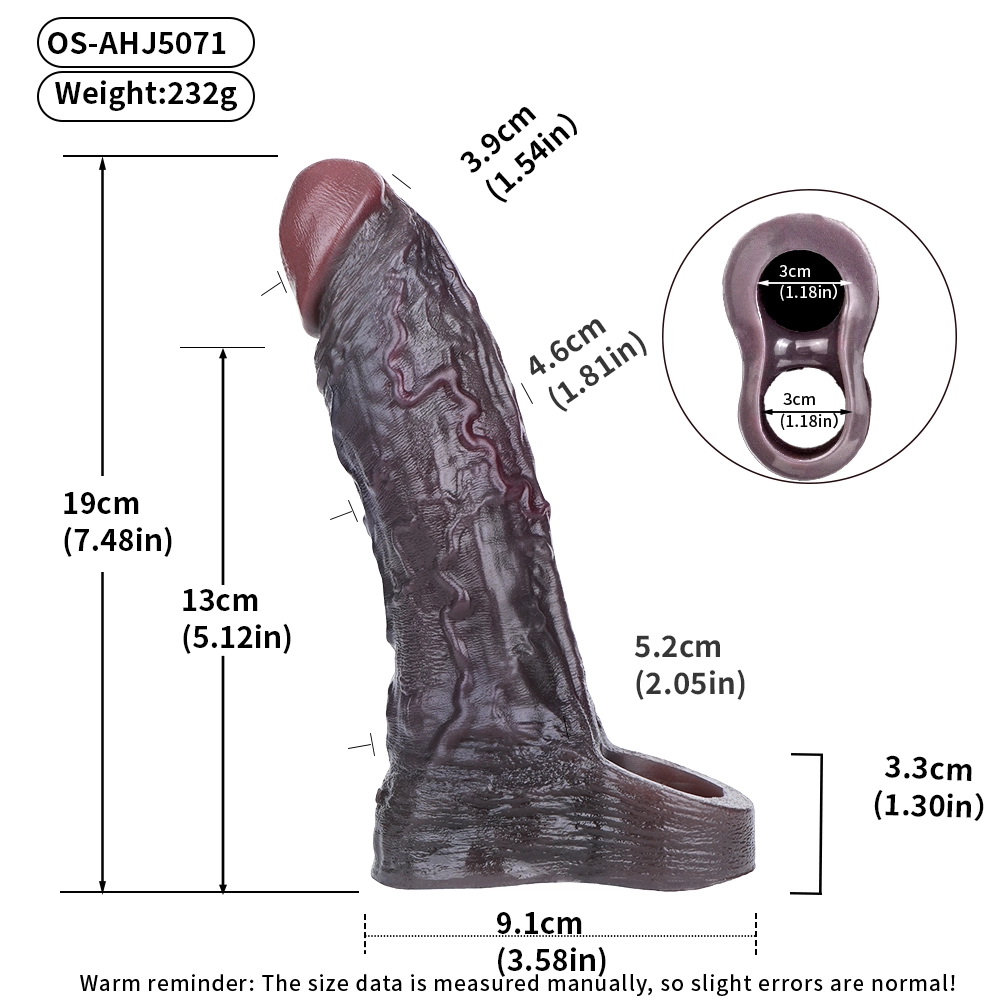 7.56"×2.09"Most Soft Realistic Penis Sleeve (US In Stock )