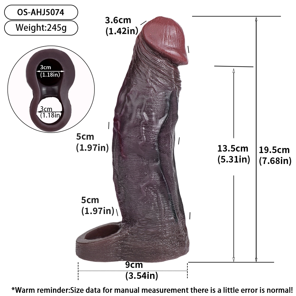 7.72"×2.01"Thick Realistic Soft Penis Sleeve