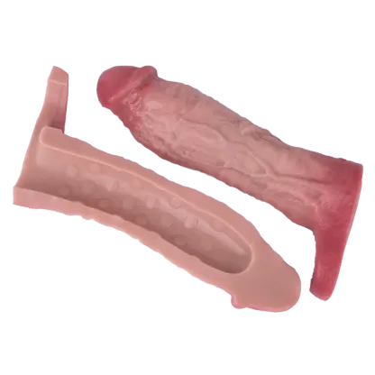 8.03"×2.09"Realistic Liquid Silicone Penis Extension Sleeve