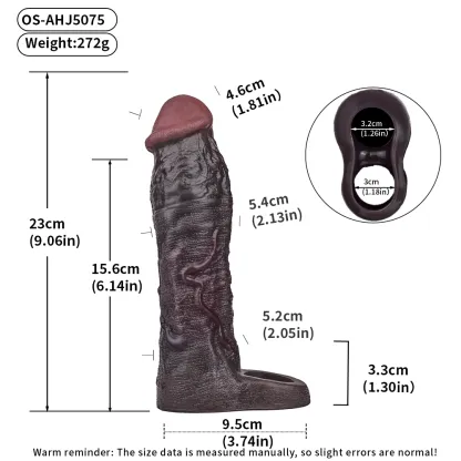 8.03"×2.09"Realistic Soft Penis Sleeve (US In Stock )