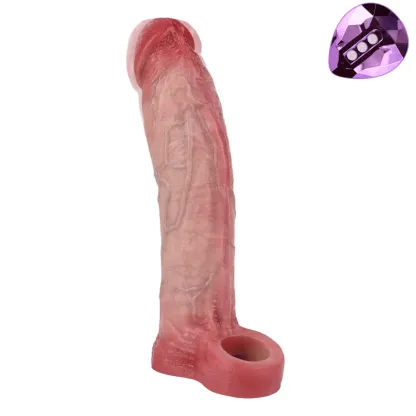 7.91"×1.81"Realistic Remote Control Penis Vibrating Extender