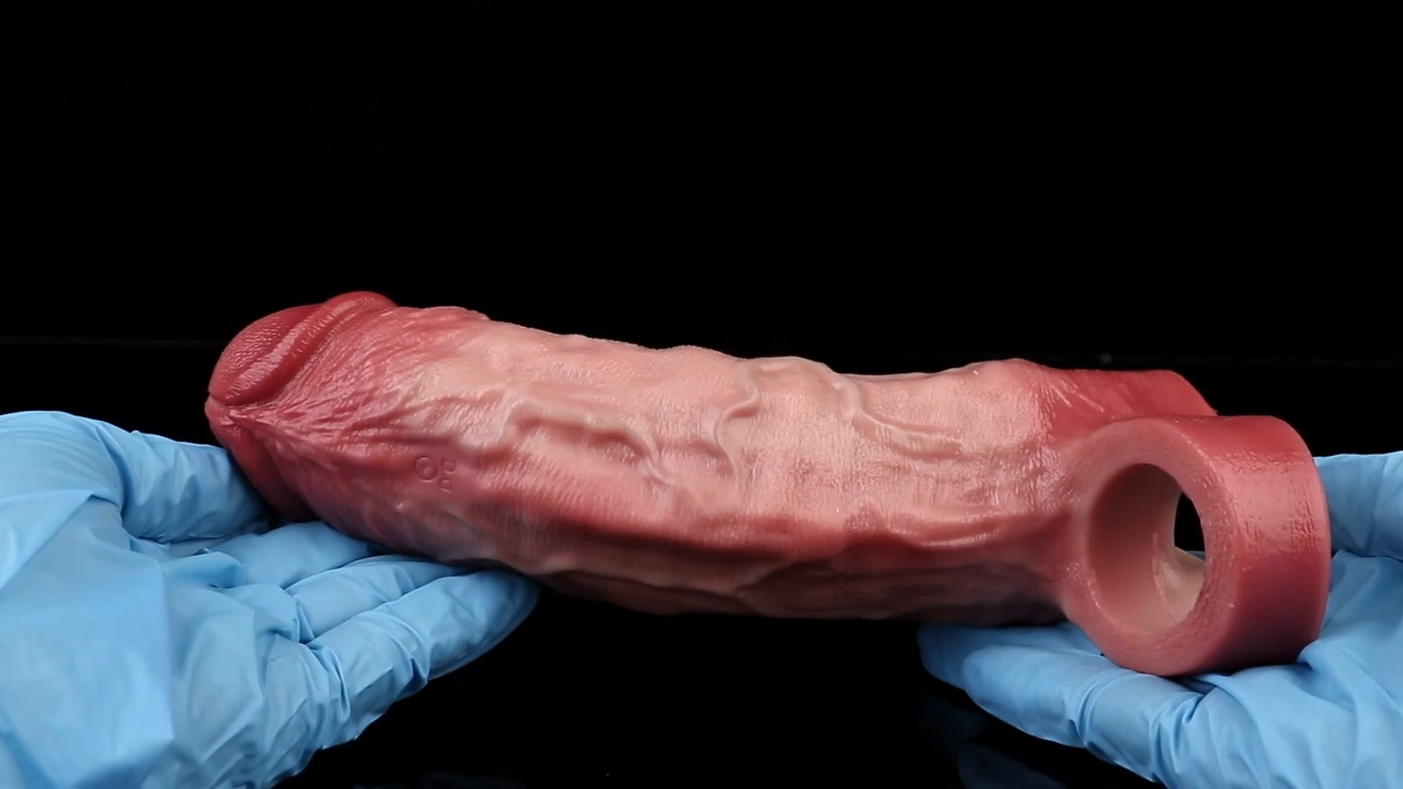 7.09"×2.05" Ultra-Soft Penis Extender Realistic Silicone Vibrating Penis Sleeve