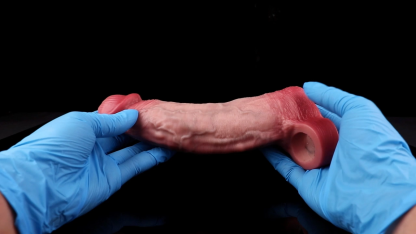 7.72"×2.01"Thick realistic soft silicone penis enlargement sleeve