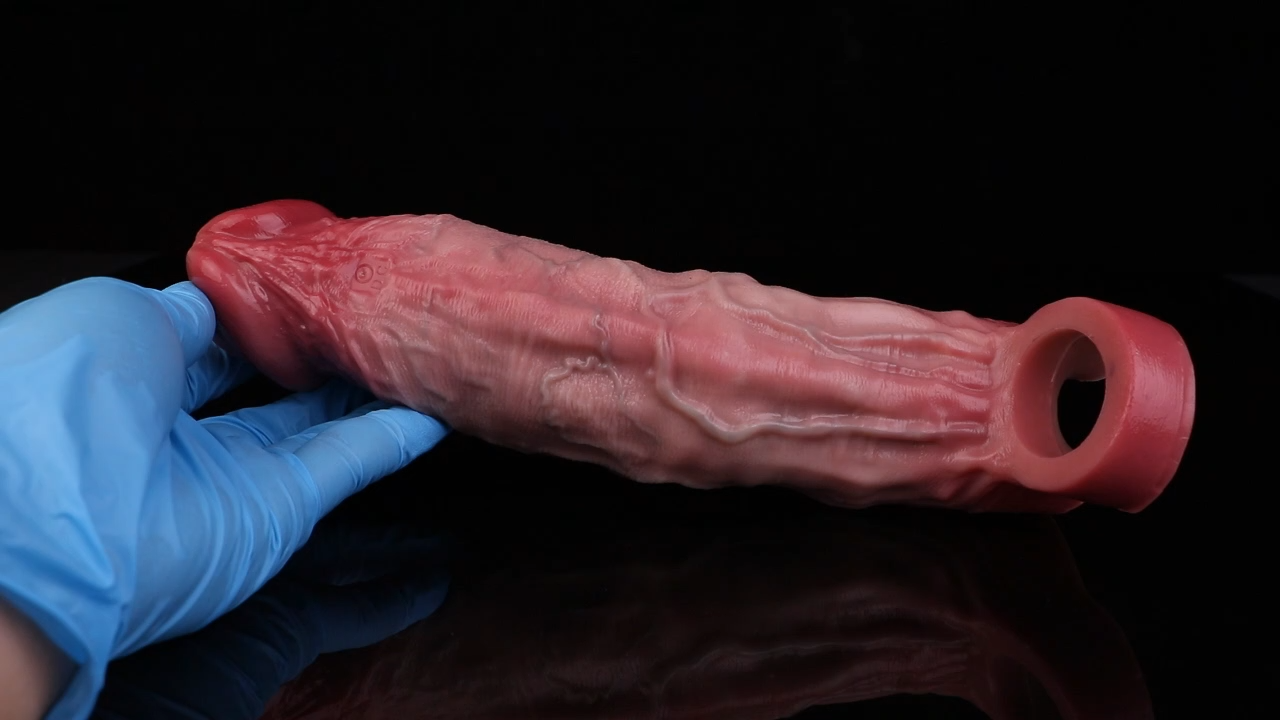 8.78"×1.85"Large powerful stimulating vibrating penis enlargement sleeve