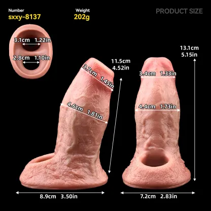 Adolph 5.15" x 1.81" Flesh Color Soft Open Ended Penis Sleeve