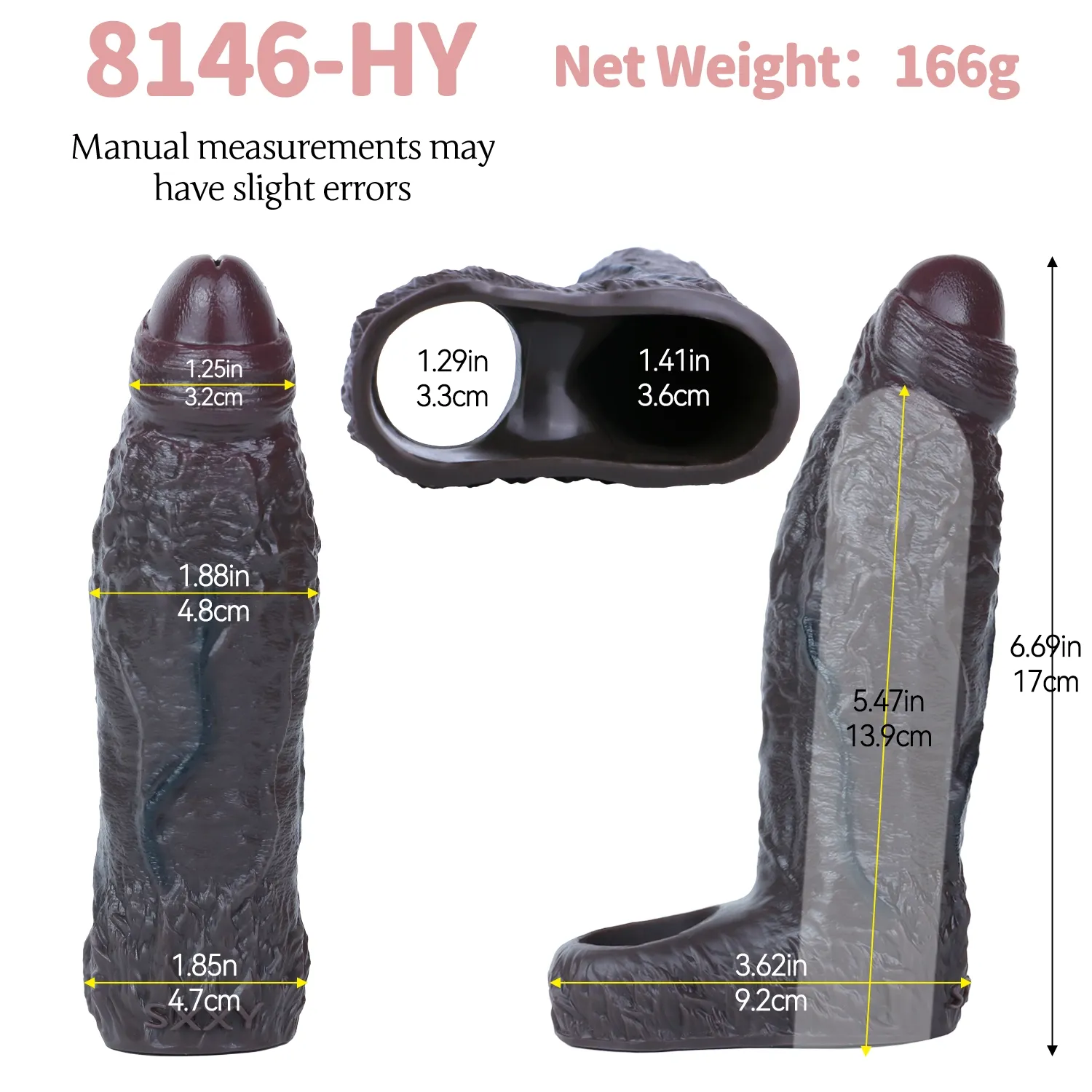 Scott 6.69” x 1.88” Most Realistic Black Cock Sleeve