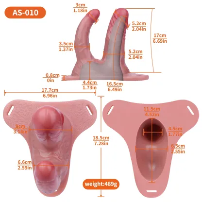 Alfie 6.69” x 2.04” Wearable Double Head Realistic Extender Cock Sleeve