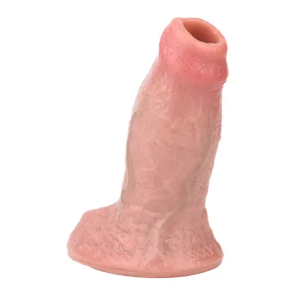 Adolph 5.15" x 1.81" Flesh Color Soft Open Ended Penis Sleeve
