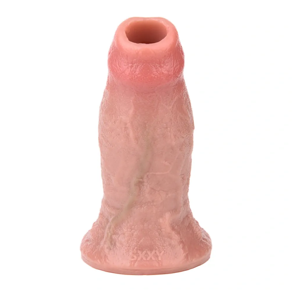 Adolph 5.15" x 1.81" Flesh Color Soft Open Ended Penis Sleeve