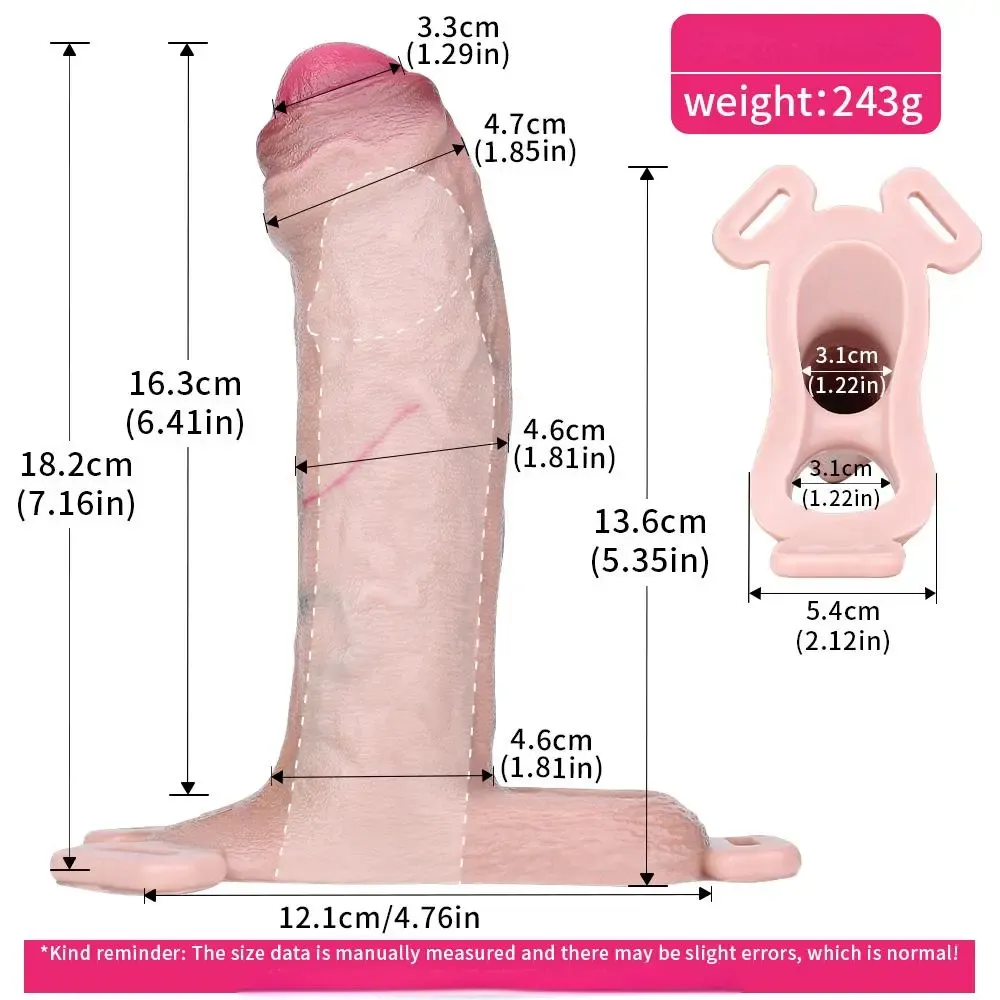 Dave 7.16” x 1.81” Best Thick Wearable Cock Extender Sleeve