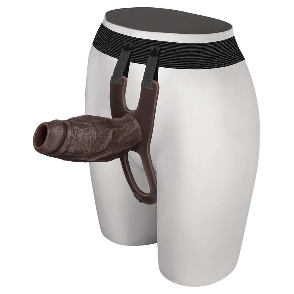 Kerr 6.1" x 2.8" Wearable Black Real Life Open Tip Cock Girth Sleeve