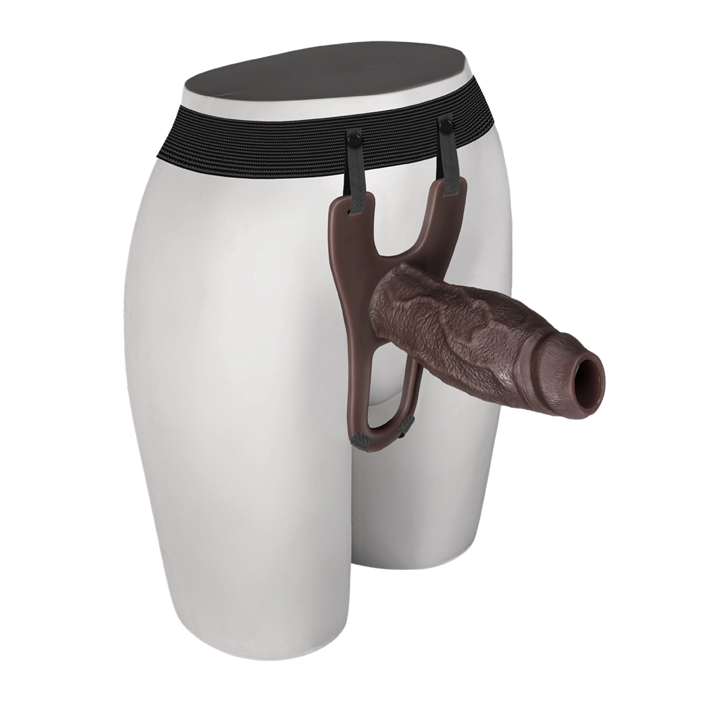 Kerr 6.1" x 2.8" Wearable Black Real Life Open Tip Cock Girth Sleeve