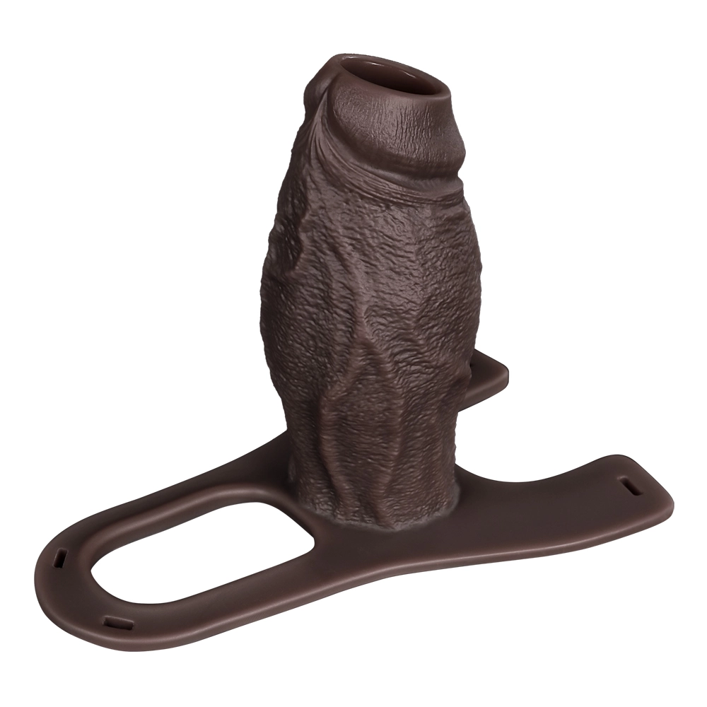 Kerr 6.1" x 2.8" Wearable Black Real Life Open Tip Cock Girth Sleeve